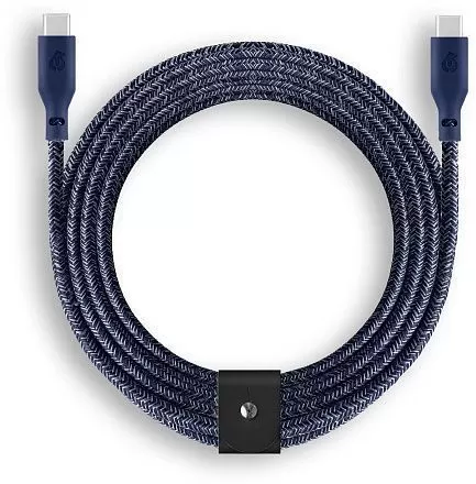 Кабель зарядный uBear Trend Cable USB-C/USB-C 2.4м, 140W, синий