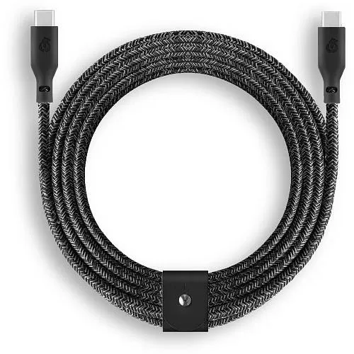 Кабель зарядный uBear Trend Cable USB-C/USB-C 2.4м, 140W, черный